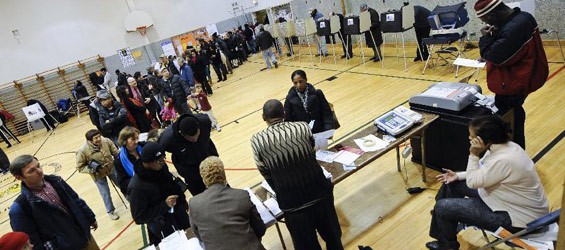 Voters fill ballots around U.S.