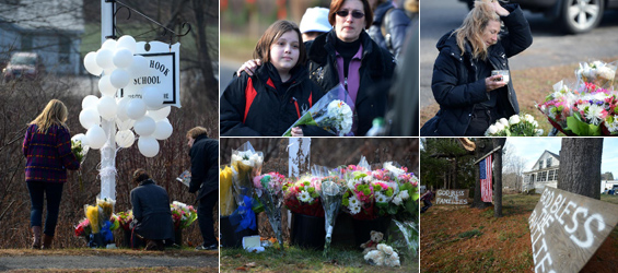 Newtown residents mourn for school shooting victims in U.S.