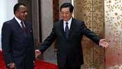Hu Jintao meets Republic of Congo president