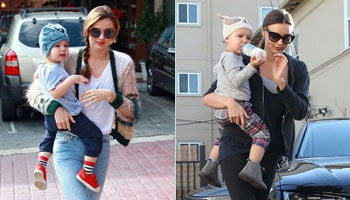 Model mom Miranda Kerr and her son
