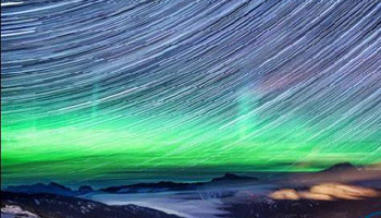 Beautiful aurora borealis seen in 37 degrees below zero