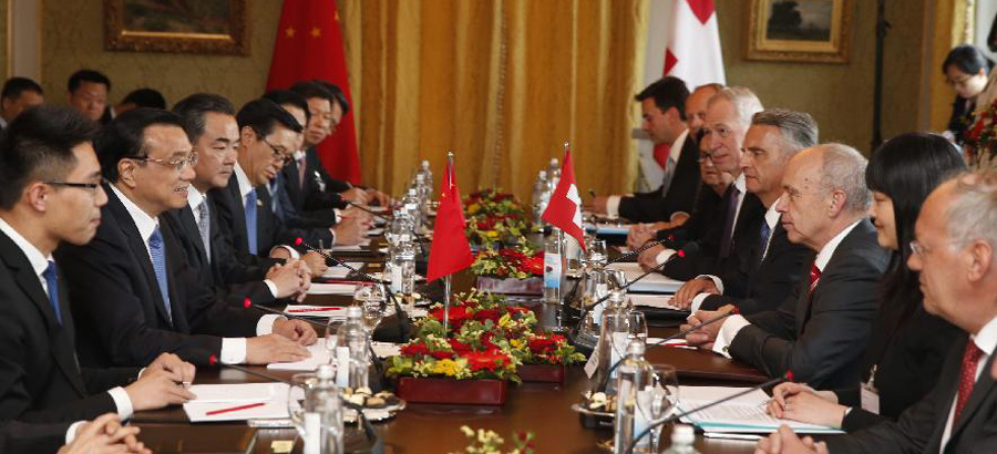 Conclusion of FTA talks creates vast space for deepening Sino-Swiss ties: Premier Li