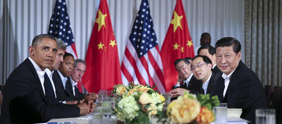 In pictures: Xi, Obama meet for 1st summit