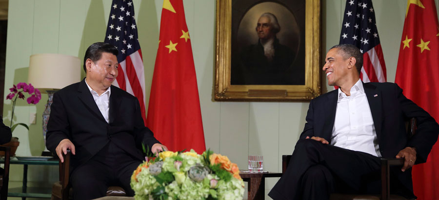 Xi, Obama meet press