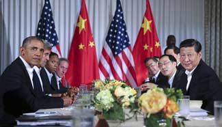 In pictures: Xi, Obama meet for 1st summit