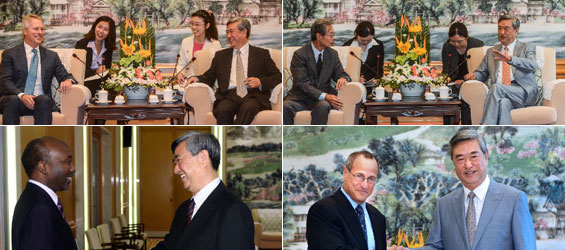Xinhua president meets foreign news media leaders