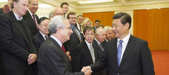 President Xi meets foreign guests in Beijing