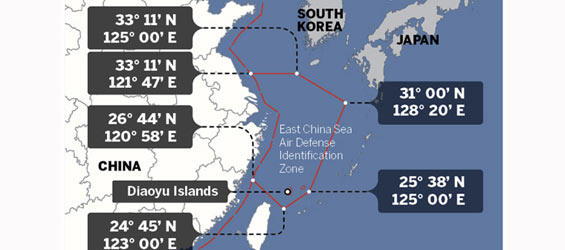 China monitors U.S. bombers in defense zone