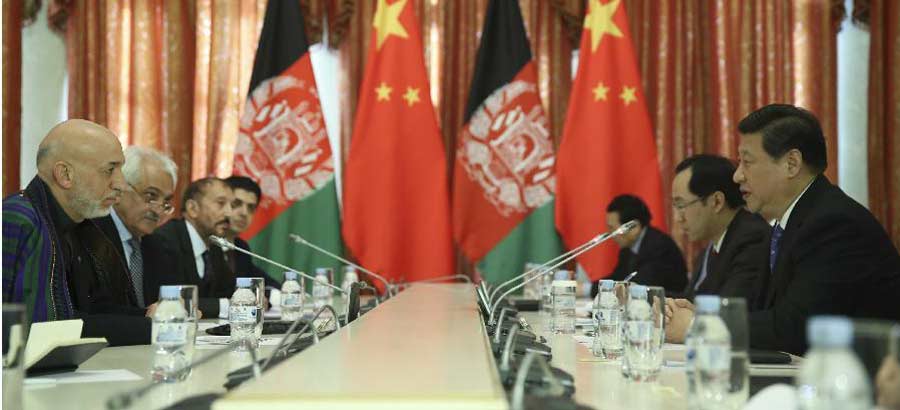 Chinese, Afghan presidents agree to promote ties