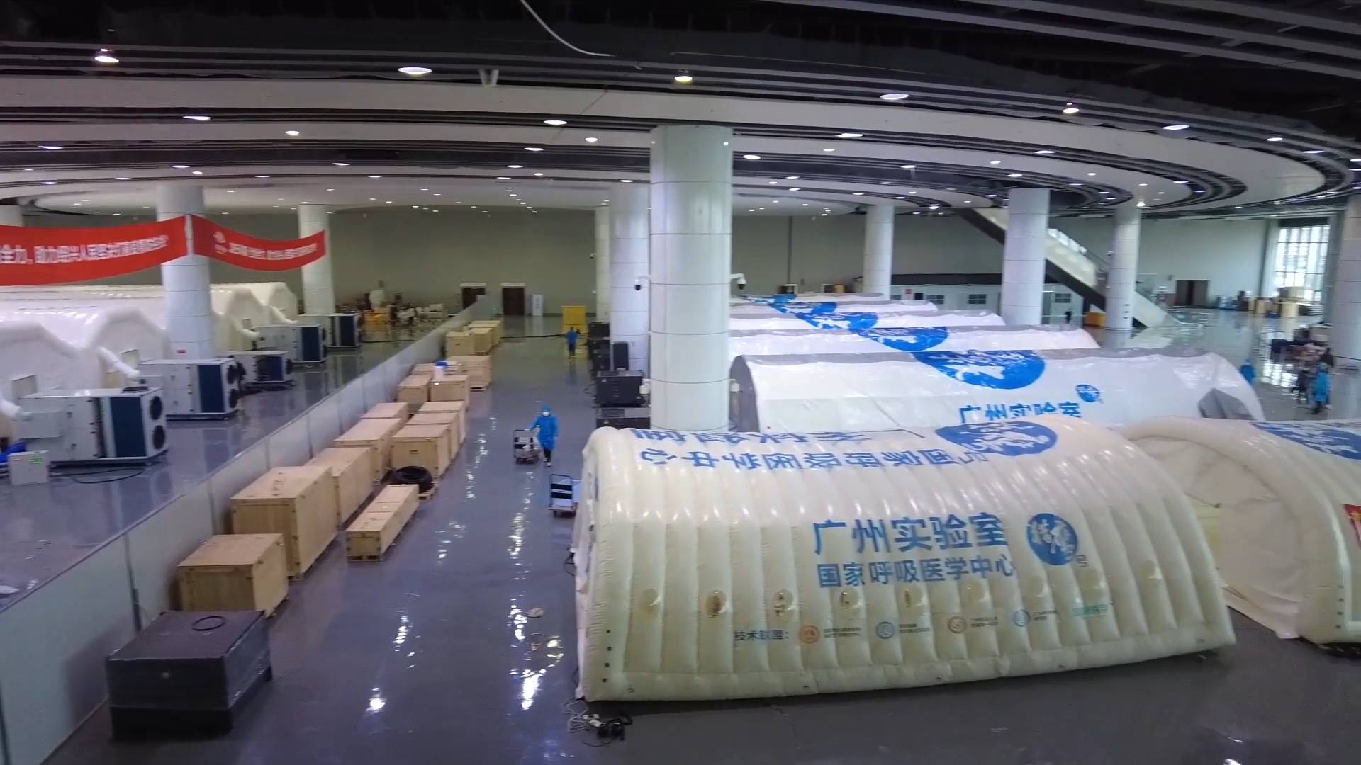 GLOBALink | Air-inflated testing lab for COVID-19 put into use in China's Shaoxing