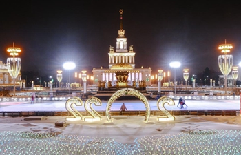 New Year decorations seen at VDNH in Moscow