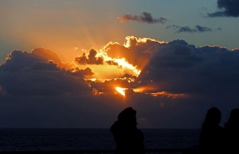 Sunset scenery in Beirut, Lebanon
