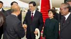 Hu arrives in Cambodia for 3-day state visit