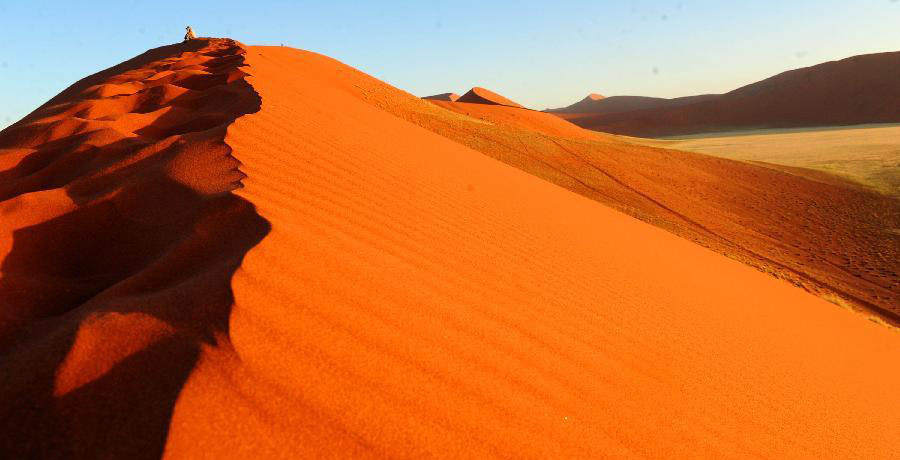 World famous red desert in Namibia