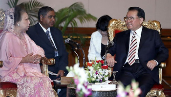 Senior CPC leader meets chairwoman of Bangladesh Nationalist Party, in Dhaka, Bangladesh