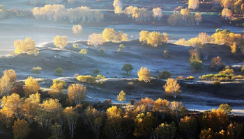 Picturesque sceneries of grasslands in China's Inner Mongolia
