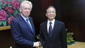Chinese premier meets with Italian PM and Bulgarian president