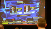 Journalists watch live broadcast of U.S. presidential elections