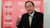 UN chief calls on nations to achieve 8 anti-poverty MDGs by 2015
