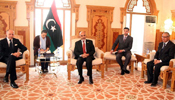 Libya PM, head of GNC meet with visiting French FM