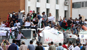 Libyan citizens demonstrate demanding political isolation