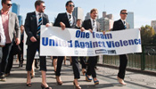 Men campaign for stop of violence against women in Melbourne