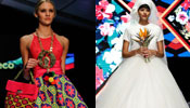 Models present creations during XII Bogota Fashion Circle