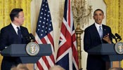 U.S. president holds joint press conference with visiting British PM