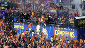 FC Barcelona celebrates La Liga tittle in its hometown