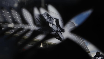 Posters seen outside Palais des Festivals in Cannes, France