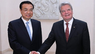 Chinese premier meets with German president in Berlin