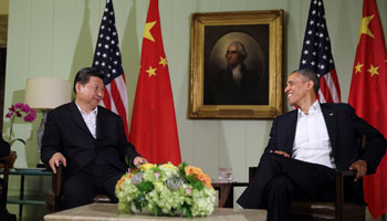 Xi, Obama meet press