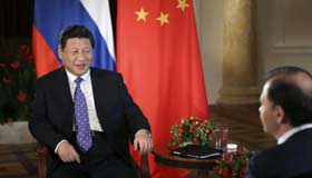 Xi speaks on ties with Russia in TV interview