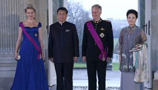 Chinese president attends state banquet in Brussels