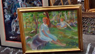 Flea market in suburb of Paris