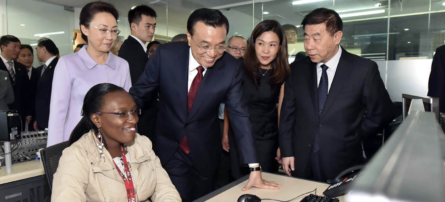 Chinese Premier Li visits African branch of CCTV