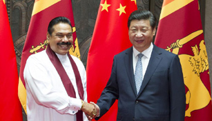 Chinese, Sri Lankan presidents meet in Shanghai