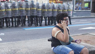 People protest against high cost of World Cup in Brazil