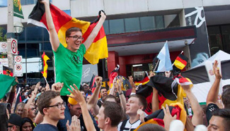 Football fans enjoy World Cup final in Toronto, Canada