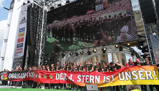Germans celebrate 2014 Brazil World Cup victory in Berlin