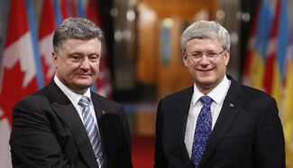 Ukrainian president visits Canada