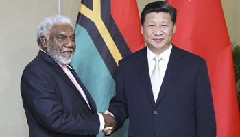 Chinese president meets with PM of Vanuatu in Nadi, Fiji