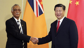Chinese president meets Niue premier in Nadi, Fiji