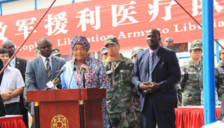 China openes 100-bed Ebola treatment center in Liberia