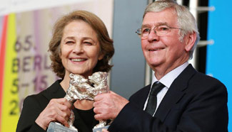 Award winners attend news conference of 65th Berlinale