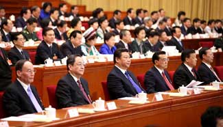 Top CPC and state leaders attend closing meeting of 3rd session of 12th NPC