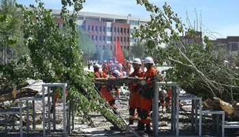 Simulation drill of emergency relief held in Yinchuan
