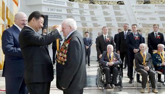 Chinese president honors Belarusian WWII veterans