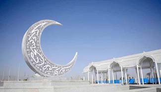 A glimpse of beauty of Yuehaiwan central business district in China's Yinchuan