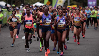 Athletes compete during 9th edition of Women's Race in Bogota